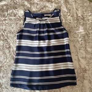 EUC Paraphrase striped sleeveless satin top